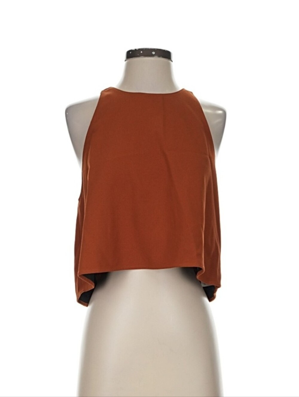 Zara Women's Sleeveless Halter Top in Rust